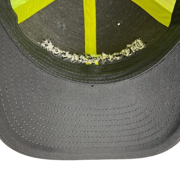 Diesel Freak Snap Back Hat Richardson Style 112 Neon Green Gray Mesh - Picture 4 of 8